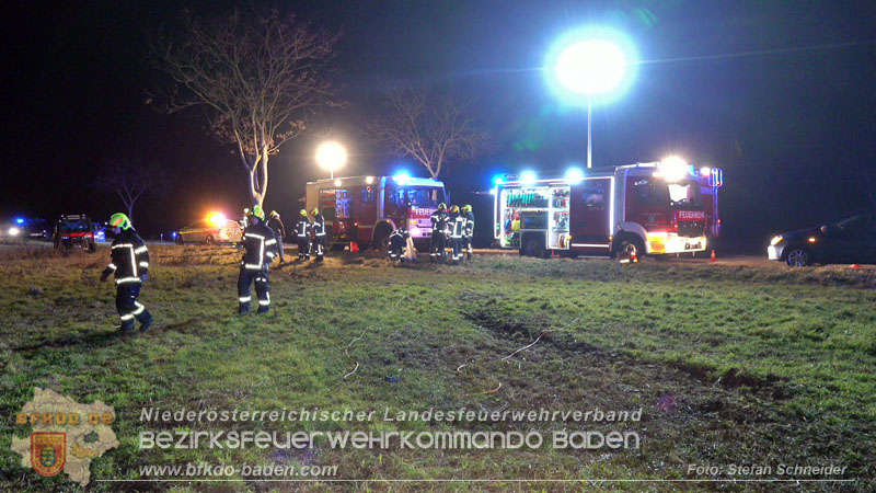 20260209_Verkehrsunfall auf der L4043 mit 5 Verletzte bei Mitterndorf a.d. Fischa Foto: Stefan Schneider BFKDO BADEN
