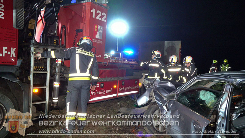 20260209_Verkehrsunfall auf der L4043 mit 5 Verletzte bei Mitterndorf a.d. Fischa Foto: Stefan Schneider BFKDO BADEN