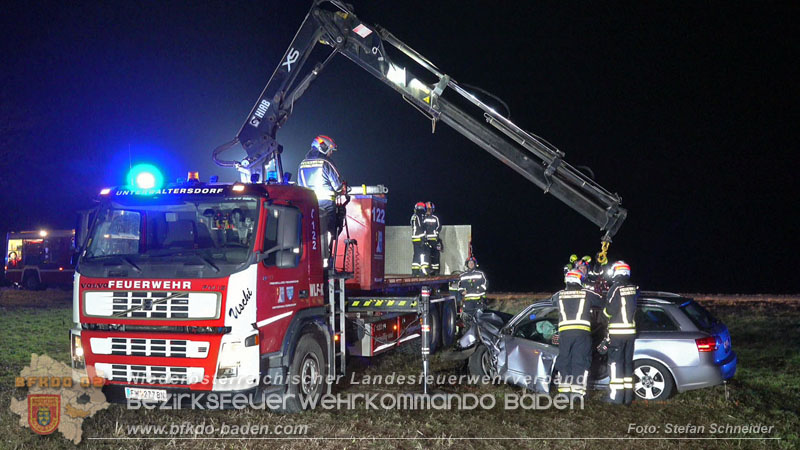 20260209_Verkehrsunfall auf der L4043 mit 5 Verletzte bei Mitterndorf a.d. Fischa Foto: Stefan Schneider BFKDO BADEN