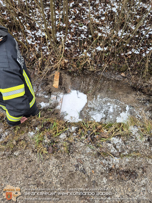 20260217_Fahrzeugbergung aus Bachverlauf in Furth/Triesting Ortsteil Eberbach  Foto: FF Weissenbach/Triesting