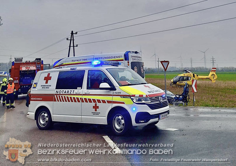 20260410_Alarmstufe T3 ausgelöst wegen Verkehrsunfall auf der L157 bei Pottendorf 20260410_Alarmstufe T3 ausgelöst wegen Verkehrsunfall auf der L157 bei Pottendorf