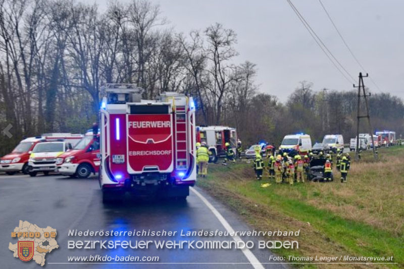 20260410_Alarmstufe T3 ausgelöst wegen Verkehrsunfall auf der L157 bei Pottendorf 20260410_Alarmstufe T3 ausgelöst wegen Verkehrsunfall auf der L157 bei Pottendorf