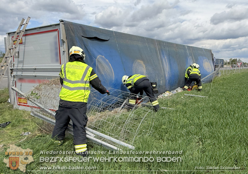 20260420_Schwerer Lkw-Unfall auf der A2 bei Traiskirchen Foto: Stefan Schneider BFKDO BADEN