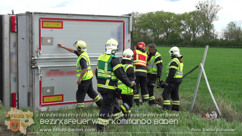 20260420_Schwerer Lkw-Unfall auf der A2 bei Traiskirchen Foto: Stefan Schneider BFKDO BADEN