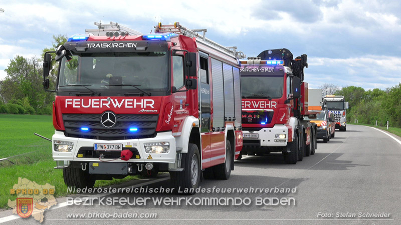 20260420_Schwerer Lkw-Unfall auf der A2 bei Traiskirchen Foto: Stefan Schneider BFKDO BADEN