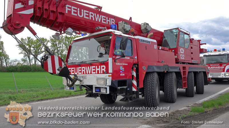 20260420_Schwerer Lkw-Unfall auf der A2 bei Traiskirchen Foto: Stefan Schneider BFKDO BADEN  20260420_Schwerer Lkw-Unfall auf der A2 bei Traiskirchen Foto: Stefan Schneider BFKDO BADEN