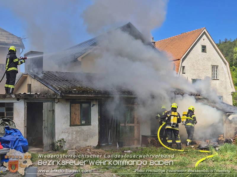 20260502_Brand in Weissenbach a.d.Triesting  Foto: FF Weissenbach/Triesting