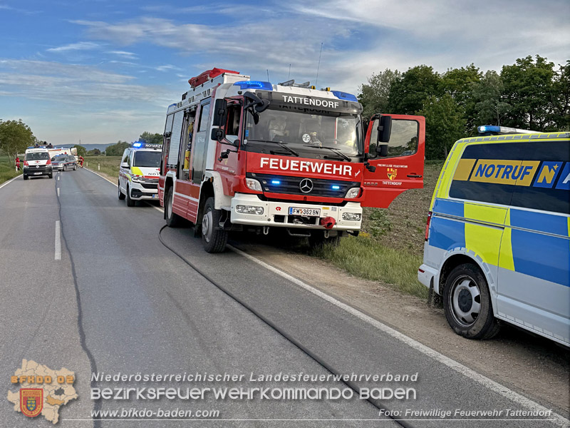20260505_Verkehrsunfall mit drei Fahrzeugen auf der L157 bei Tattendorf Foto: Rene�Hofmann / FF Tattendorf