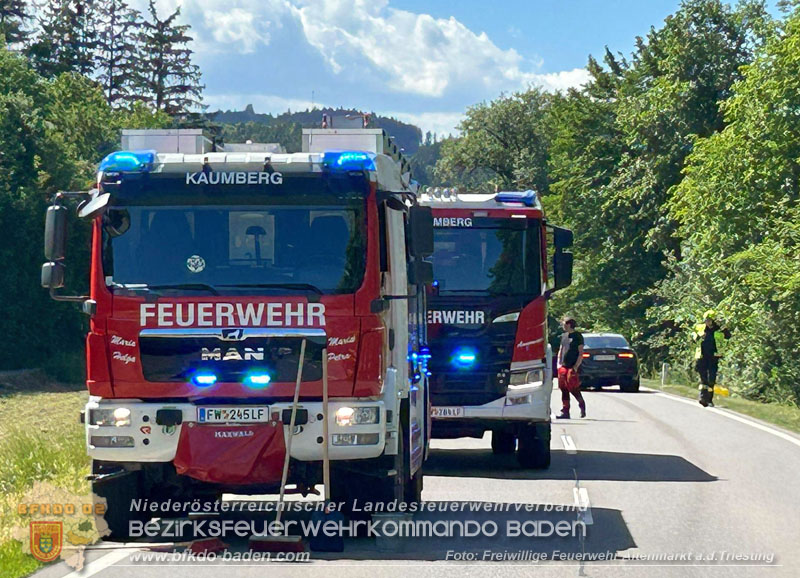 20260528_Motorradunfall fordert ein Menschenleben auf der B18 zwischen Kaumberg (Bezirk LF) und Altenmarkt/Triesting (Bezirk BN)  Foto: FF Altenmarkt/Triesting