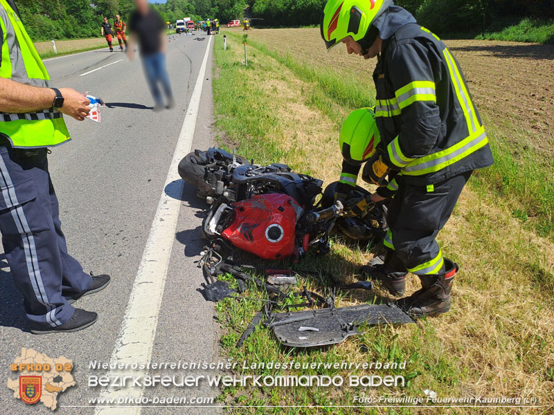 20260528_Motorradunfall fordert ein Menschenleben auf der B18 zwischen Kaumberg (Bezirk LF) und Altenmarkt/Triesting (Bezirk BN) Foto: FF Kaumberg 20260528_Motorradunfall fordert ein Menschenleben auf der B18 zwischen Kaumberg (Bezirk LF) und Altenmarkt/Triesting (Bezirk BN) Foto: FF Kaumberg