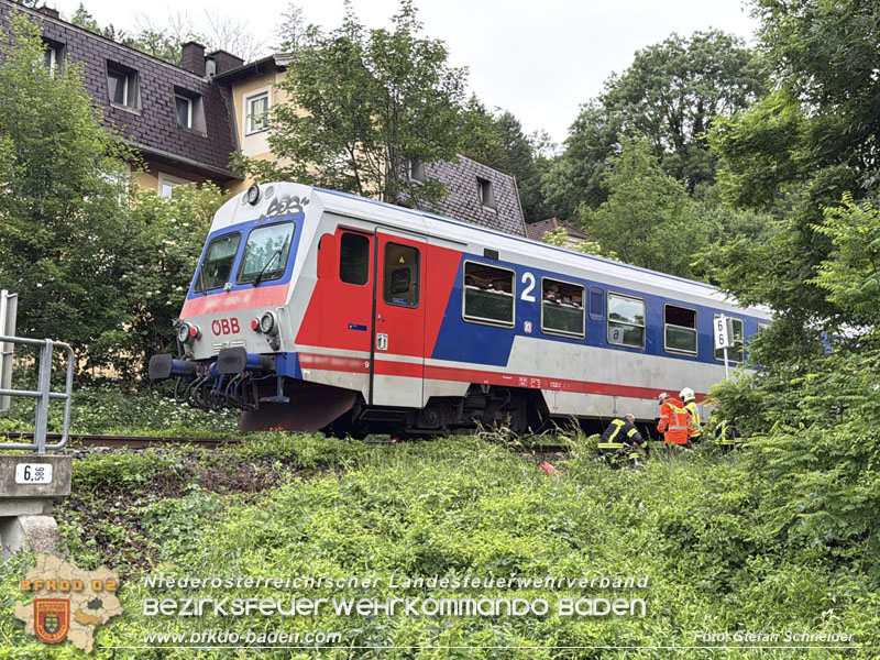 20260603_Triebwagen f�ngt Feuer auf der Triestingtal Bahnstrecke bei Enzesfeld  Foto: Stefan Schneider BFKDO BADEN
