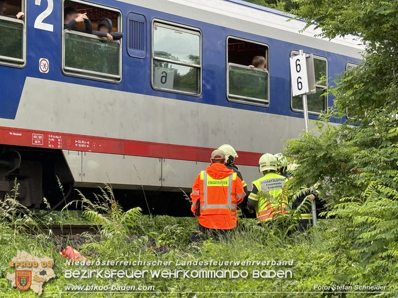 20260603_Triebwagen f�ngt Feuer auf der Triestingtal Bahnstrecke bei Enzesfeld  Foto: Stefan Schneider BFKDO BADEN
