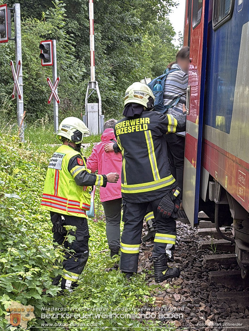 20260603_Triebwagen f�ngt Feuer auf der Triestingtal Bahnstrecke bei Enzesfeld  Foto: Stefan Schneider BFKDO BADEN