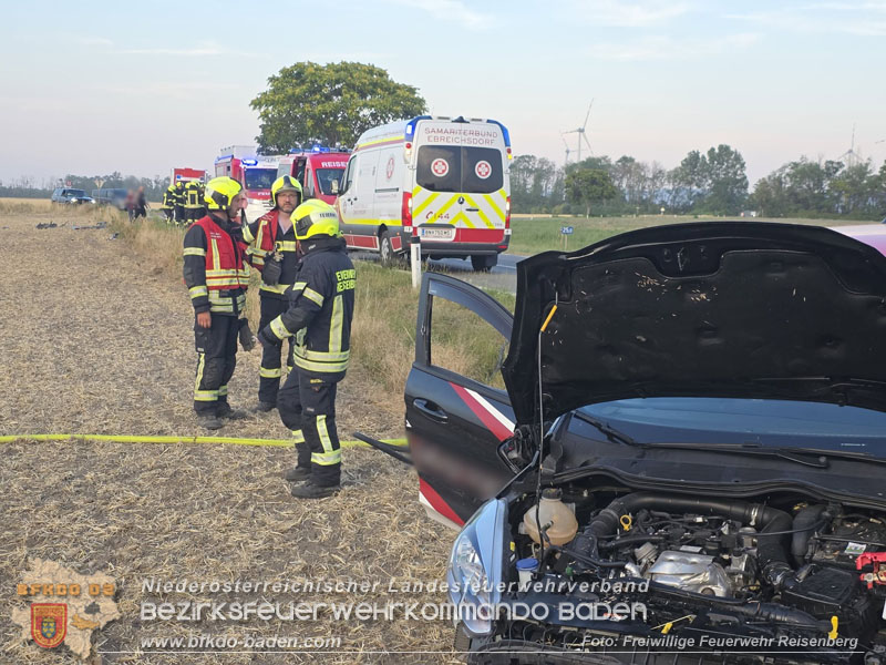 20260630_Verkehrsunfall mit vermeintlichem Fahrzeugbrand auf der B60  Foto: FF Reisenberg