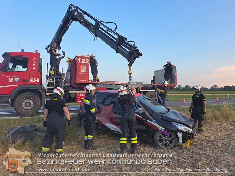 20260630_Verkehrsunfall mit vermeintlichem Fahrzeugbrand auf der B60  Foto: FF Reisenberg