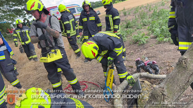 20260703_Mann unter Baum eingeklemmt in Tattendorf  Foto: Stefan Schneider BFKDO BADEN