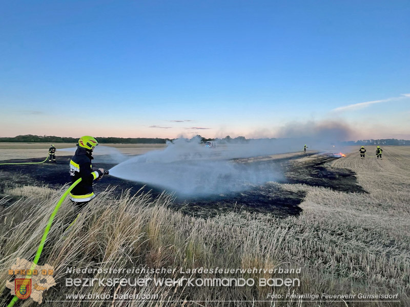 20260703_Brand einer Arbeitsmaschine (Rundballenpresse) auf einem Feld im Gemeindegbiet Günselsdorf Foto: FF Günselsdorf 20260703_Brand einer Arbeitsmaschine (Rundballenpresse) auf einem Feld im Gemeindegbiet Günselsdorf Foto: FF Günselsdorf