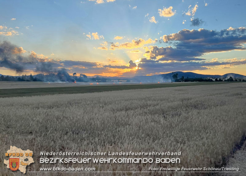20260703_Brand einer Arbeitsmaschine (Rundballenpresse) auf einem Feld im Gemeindegbiet G�nselsdorf  Foto: FF Sch�nau/Triesting