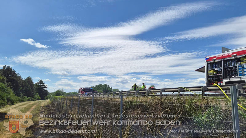 20260710_Vegetationsbrand direkt neben der A3 H�he Ebreichsdorf NORD Foto: FF Ebreichsdorf