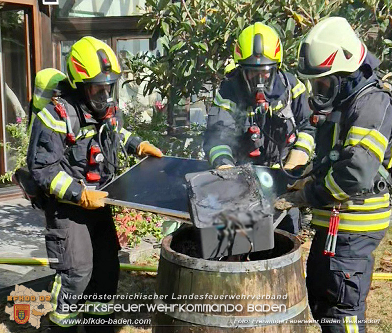 20260711_Brand eines PV-Speichers in Baden Ortsteil Weikersdorf  Foto: Markus Czaker FF Baden Weikersdorf