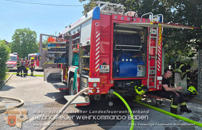 20260714_Perfekte l�nder�bergreifende Zusammenarbeit bei Kellerbrand in Wimpassing a.d. Leitha Burgenland  Foto: FF Wampersdorf