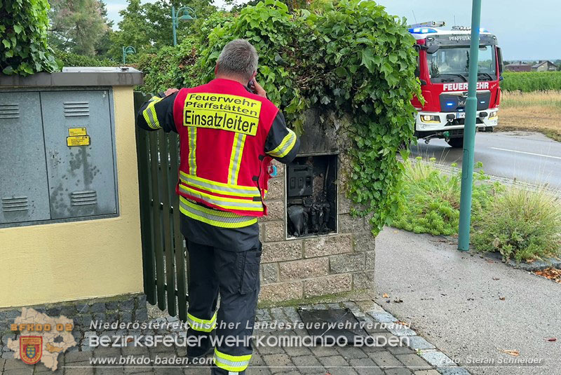 20260717_Brand Elektro-Hausanschlusskasten in Pfaffst�tten  Foto: Stefan Schneider BFKDO BADEN