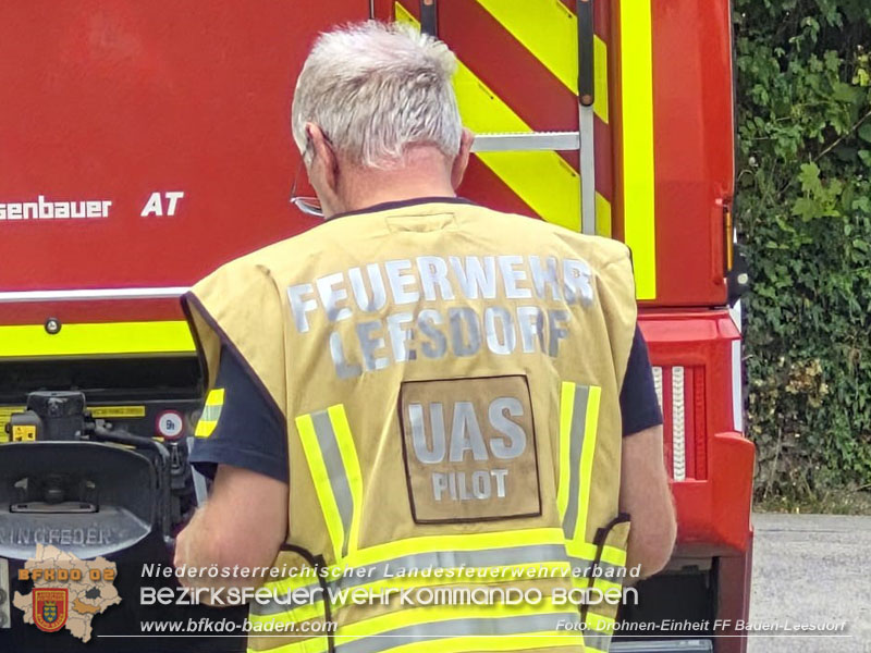 20260802_Vermuteter Waldbrand in Baden Ortsteil Weikersdorf - Einsatz f�r Bezirksdrohnengruppe Baden  Foto: FF Baden-Leesdorf / UAS Drohneneinheit