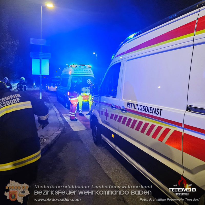 20260817_Verkehrsunfall im Ortsgebiet Teesdorf - Foto: FF Teesdorf