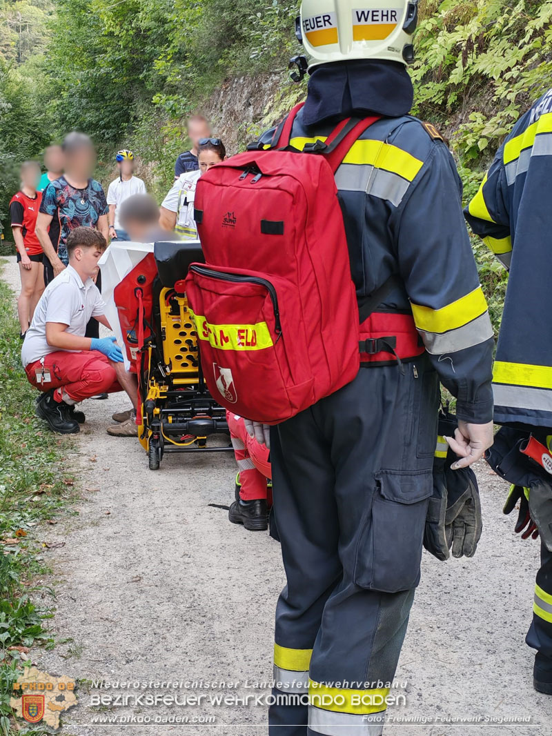 20260907_Person mit Fahrrad in Richtung Schwechat gest�rzt - Foto: FF Siegenfeld