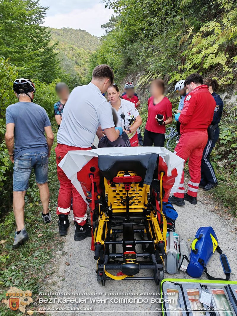 20260907_Person mit Fahrrad in Richtung Schwechat gest�rzt - Foto: FF Siegenfeld