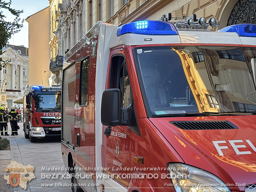 20261003_Angebohrte Gasleitung in der Badener Innenstadt - Foto: Viktor van de Castell FF Baden-Stadt