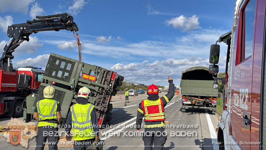 20261009_Bergung einer Arbeitsmaschine samt Anh�nger auf der A2 - Foto: Stefan Schneider BFKDO BADEN