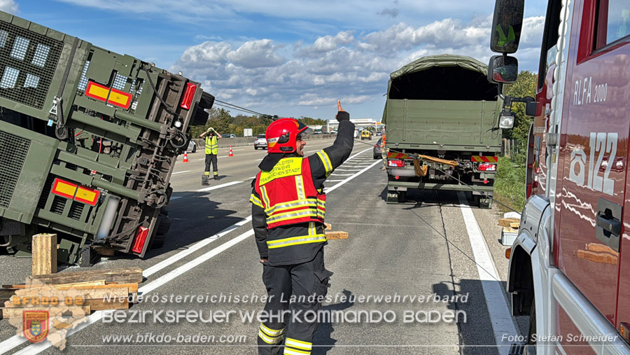 20261009_Bergung einer Arbeitsmaschine samt Anh�nger auf der A2 - Foto: Stefan Schneider BFKDO BADEN