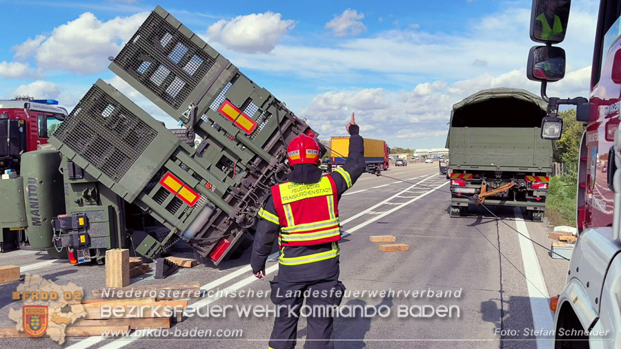 20261009_Bergung einer Arbeitsmaschine samt Anh�nger auf der A2 - Foto: Stefan Schneider BFKDO BADEN
