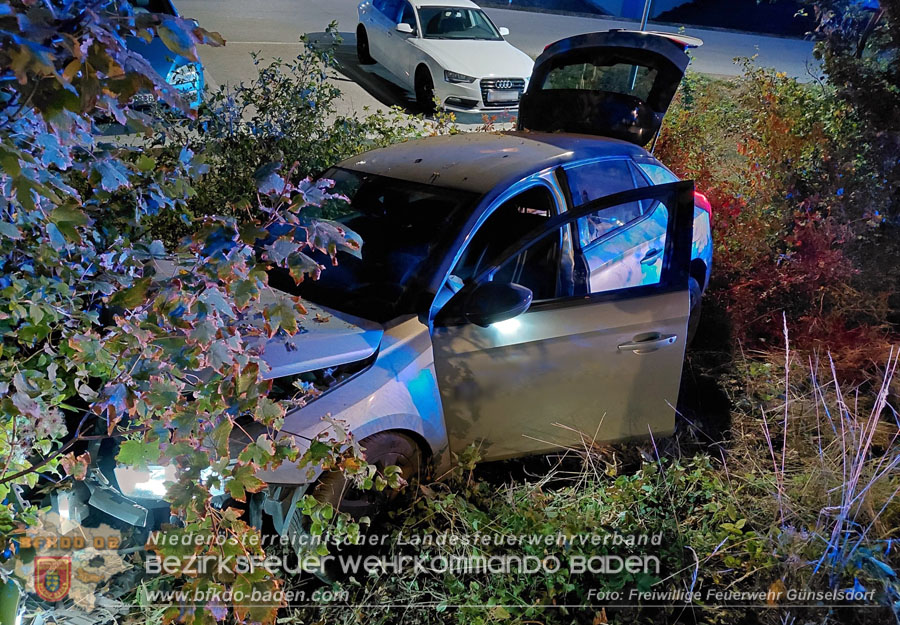 20261014_Pkw prallt gegen Baum - Foto: FF G�nselsdorf