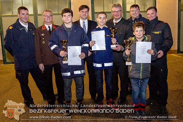 Feuerwehrjugend Weigelsdorf erreicht bei der Nachtwanderung der Fuerwehrjugendgruppen des Bezirkes in Baden den 1ten Platz Foto: FF Baden-Stadt