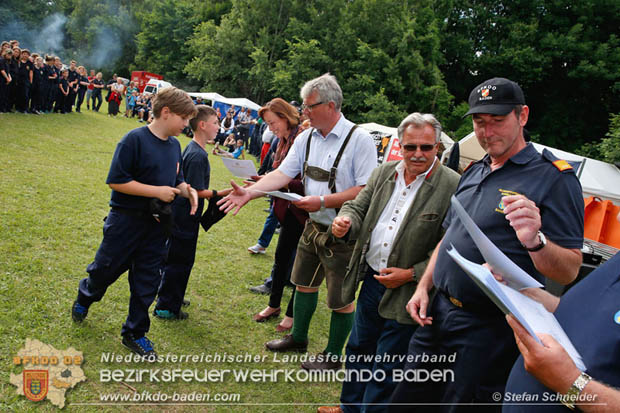 Bezirksfeuerwehrjugendleistungsbewerbe am 10. Juni 2017 im Schosspark Tribuswinkel  Foto: Stefan Schneider BFKDO Baden