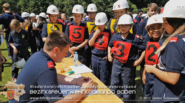 Bezirksfeuerwehrjugendleistungsbewerbe am 10. Juni 2017 im Schlosspark Tribuswinkel  Foto: Stefan Schneider BFKDO Baden