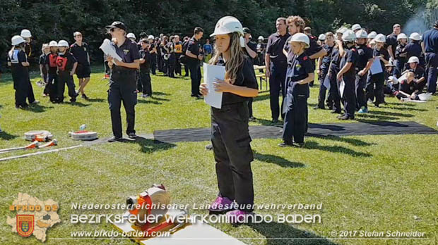 Bezirksfeuerwehrjugendleistungsbewerbe am 10. Juni 2017 im Schlosspark Tribuswinkel  Foto: Stefan Schneider BFKDO Baden