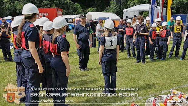 Bezirksfeuerwehrjugendleistungsbewerbe am 10. Juni 2017 im Schlosspark Tribuswinkel  Foto: Stefan Schneider BFKDO Baden