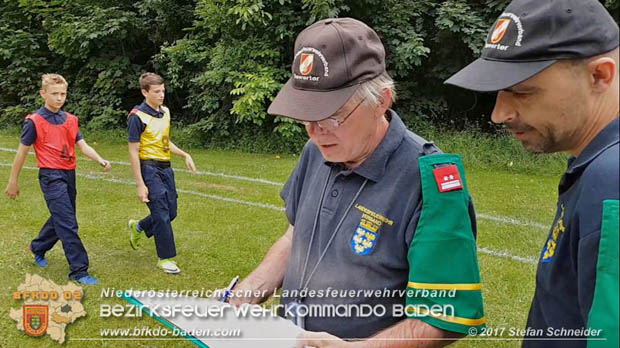 Bezirksfeuerwehrjugendleistungsbewerbe am 10. Juni 2017 im Schlosspark Tribuswinkel  Foto: Stefan Schneider BFKDO Baden