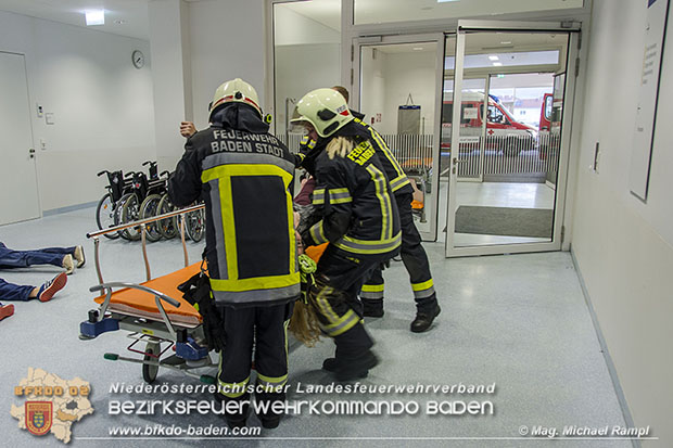 20170510 Erste Feuerwehr-Abschnittsbung im neuen Landesklinikum Baden  Foto:  V Mag. Michael Rampl