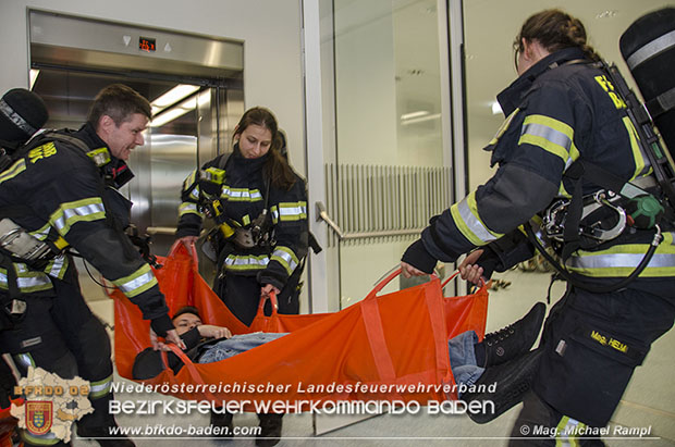 20170510 Erste Feuerwehr-Abschnittsbung im neuen Landesklinikum Baden  Foto:  V Mag. Michael Rampl