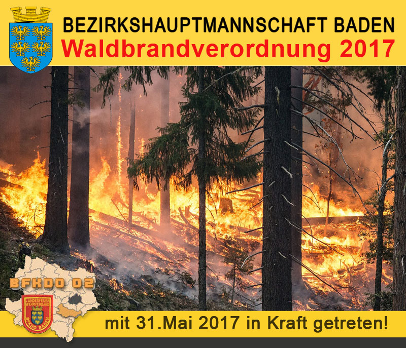 Waldbrandverordnung 2017 Bezirk Baden