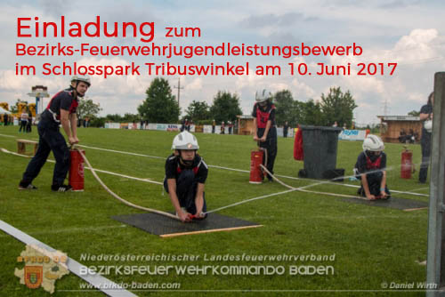 Einladung zum Bezirks Feuerwehrjugendleistungsbewerb im Schlosspark Tribuswinkel am Samstag 10. Juni 2017