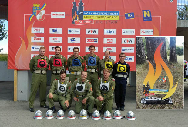 11.Platz fr die Wettkampfgruppe Groau in Silber ohne Alterspunkte Foto:  FF Groau