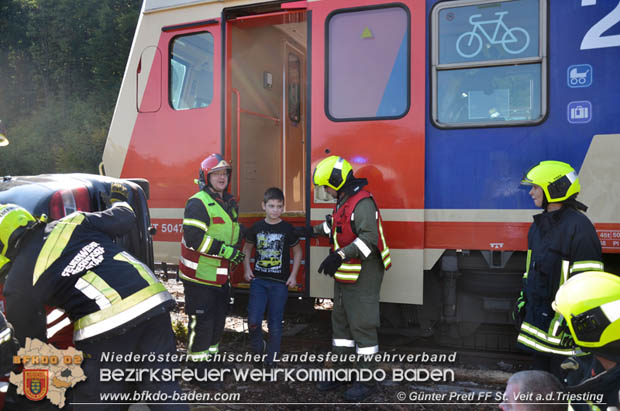 20170930 Großübung Pkw gegen Personenzug in St.Veit a.d.Triesting  Foto: © Günter Pretl FF St. Veit