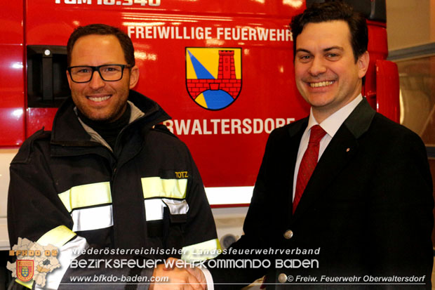 Gunther Totz wurde zum neuen Feuerwehr Kommandanten der FF Oberwaltersdorf gewhlt  Foto: Freiwillige Feuerwehr Oberwaltersdorf