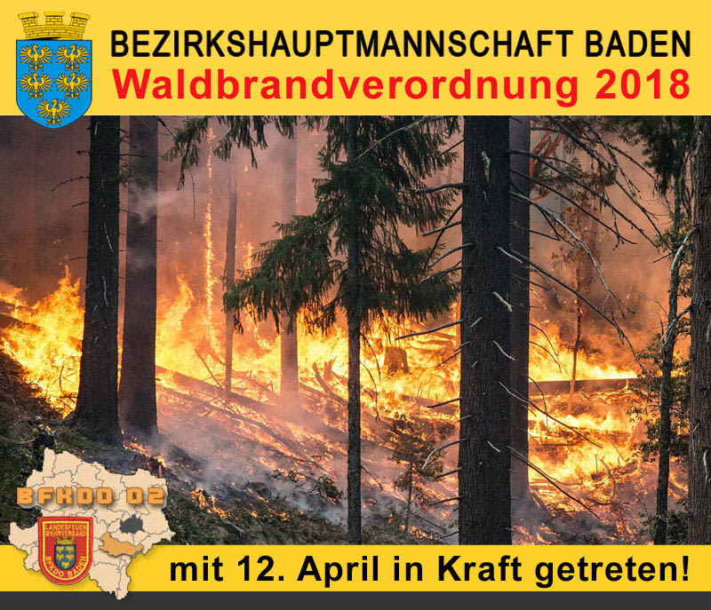 Waldbrandverordnung 2018 Bezirk Baden
