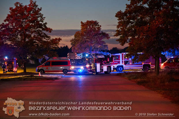 20181012 Realistische Brandeinsatzbung in Oberwaltersdorf  Foto:  Stefan Schneider